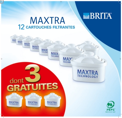 Le lot de 12 cartouches Maxtra pour carafe BR...